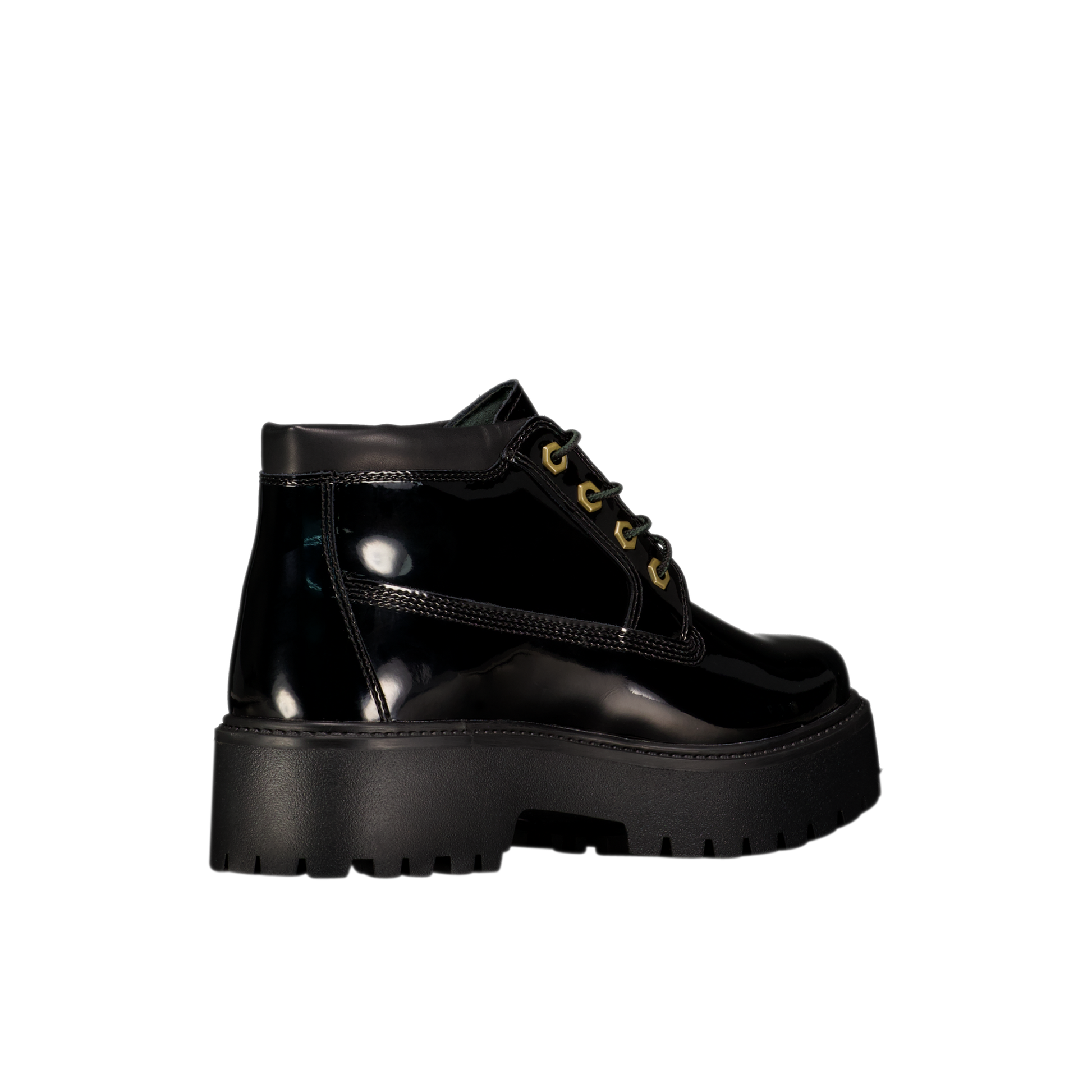 W Patent Leather Stone Street Platform Chukka